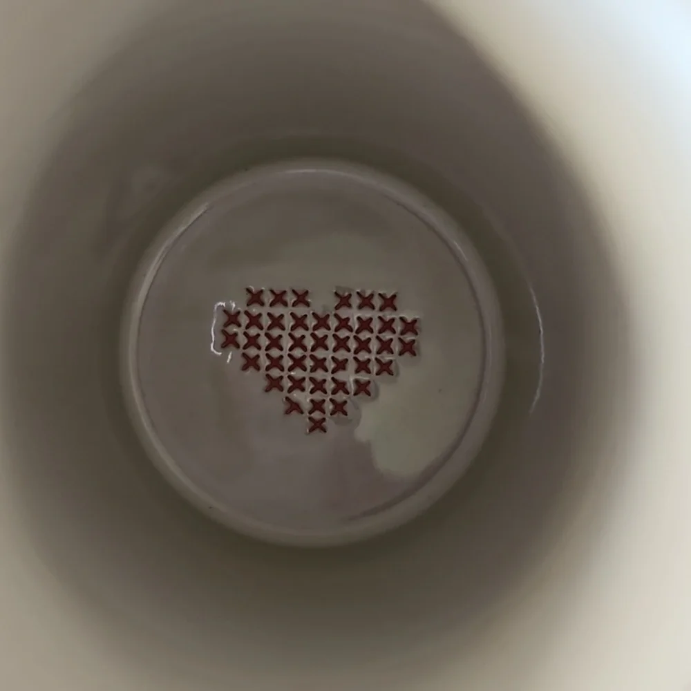 Hearth & Hand | NWT Cream Red Love Stoneware Coffee Tea Hot Chocolate Mug